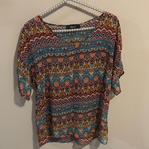 Zouk: Multicolor Patterned Women's Top size medium